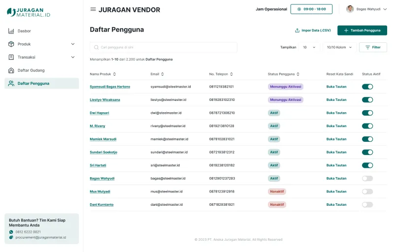 Juragan Material - Kolaborasi Pengelolaan Penjualan
