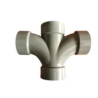 Foto dari produk Aksesoris Pipa Lesso PVC Large Radius Double Tee 4"x 4" Tipe D