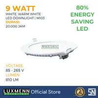 Foto dari produk Lampu & Armatur  Luxmenn LUX-M103 / 9 Watt / Inbow Bulat - Tipe Downlight - Putih 6000k