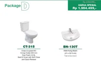 Foto dari produk PROMO Closet Duduk Wasser  CT-315 + Wastafel BN-130T