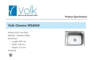 Foto dari produk Bak Cuci Piring  Volk 1 Lubang WS 6045