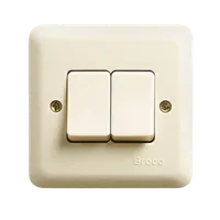 Foto dari produk Aksesoris Listrik Broco Saklar Double 2G 6622 Cream