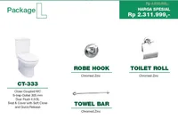 Foto dari produk PROMO Closet Duduk Wasser  CT-333 + Robe Hook + Toilet Roll + Towel Bar