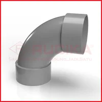 Foto dari produk Aksesoris Pipa Rucika PVC Large Radius Elbow 4" Tipe D