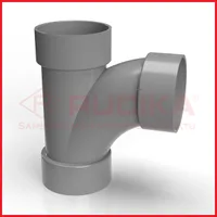 Foto dari produk Aksesoris Pipa Rucika PVC Large Radius Tee 2" x 1 1/2"  Tipe D