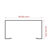 Foto dari produk Profil Alumunium Alexindo Open Back Polos 4" 0560