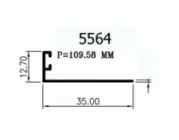 Foto dari produk Profil Alumunium Alexindo Stoper Pintu 3.5 cm 5564 - Brown Anodize