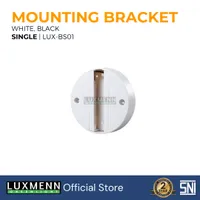 Foto dari produk Aksesoris Listrik Luxmenn LED LUX - BS01 / Track Light Bracket Railing / Rel Lampu Sorot Spotlight, Single - Putih