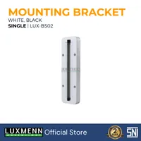 Foto dari produk Aksesoris Listrik Luxmenn LED LUX - BS02 / Track Light Bracket Railing / Rel Lampu Sorot Spotlight, Double - Putih