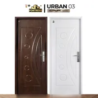 Foto dari produk Pintu Besi/Baja Fortress Urban Single Door Type 03 - 90x210, Urat Kayu