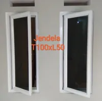 Foto dari produk Jendela Dacon aluminium 50x100 - A Bukaan Ke Kiri, Kaca Gelap, Putih