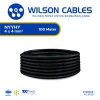 Foto dari produk Kabel Listrik Wilson NYYHY 4x4mm2 100 meter - Hitam