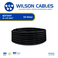 Foto dari produk Kabel Listrik Wilson NYYHY 4x6mm2 50 meter - Hitam