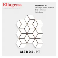 Foto dari produk Keramik Ellagress Cutting Mosaic M3D05 PT - 30x30cm, Glossy
