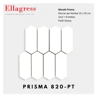 Foto dari produk Keramik Ellagress Cutting Mosaic Prisma 820PT - 31x35cm, Glossy