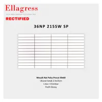 Foto dari produk Keramik Ellagress Precut 36NP 215SW SP - 2,5x15cm, 30x60cm, Putih Glossy