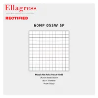 Foto dari produk Keramik Ellagress Precut 60NP 05SW SP - 5x5cm, 60x60cm, Putih Glossy