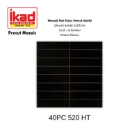 Foto dari produk Keramik Ikad Precut 40PC 520HT - 40x40cm, 5x20cm, Hitam Glossy