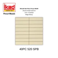 Foto dari produk Keramik Ikad Precut 40PC 520SPB - 40x40cm, 5x20cm, Beige Glossy