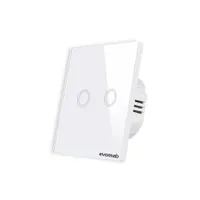 Foto dari produk Outlet Listrik Evomab Touch Wallswitch 2 Tombol ESNP-SWS2
