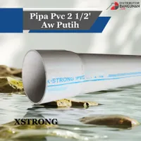 Foto dari produk Pipa PVC Xstrong Ukuran 2 1/2" Tipe AW Warna Putih