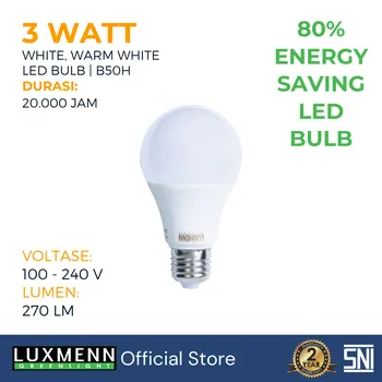 Gambar Lampu & Armatur  Luxmenn LED LUX-B50H 3W - Kuning 3000k di Juragan Material