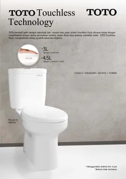 Gambar PROMO Closet Duduk TOTO CW421J / SW420JEP / 420-81S + TC505S (Sensor) di Juragan Material