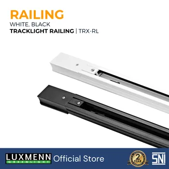 Gambar Lampu & Armatur  Luxmenn LUX-TRX-RL-BB1 / Railing Track / Body Black 1 Meter - Tipe Spotlight - Hitam di Juragan Material