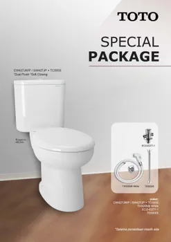 Gambar PROMO Closet Duduk TOTO CW427JW/F / SW427JP + TC505S (Dual Flush / Soft Closing) di Juragan Material