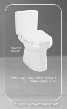 Gambar PROMO Closet Duduk TOTO CW431JW / F-WS / SW431JP / 431-1 + TCW07S di Juragan Material