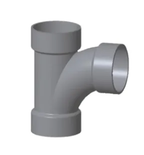 Gambar Aksesoris Pipa Lesso PVC Large Radius Tee 3 x 2" Tipe D di Juragan Material