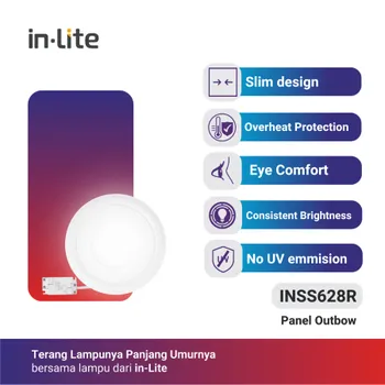 Gambar Lampu & Armatur  In-Lite Outbow Panel Light / INSS628R / 18 Watt di Juragan Material