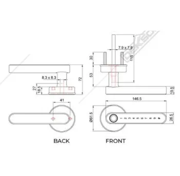 Gambar Kunci Digital Dekkson Electronic Lock ELC 9318 MF PASS BT - W03 di Juragan Material