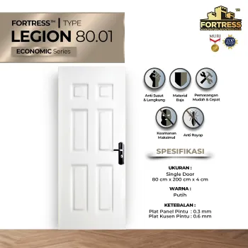 Gambar Pintu Besi/Baja Fortress Legion - 01, Putih di Juragan Material