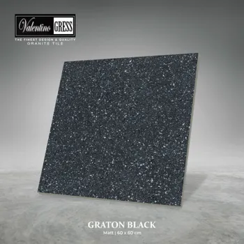 Gambar Granite Tile Valentino Graton Black - Matt - 60x60 di Juragan Material