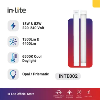 Gambar Lampu & Armatur  In-Lite Tube Light / INTE002 / 18 Watt - Opal di Juragan Material