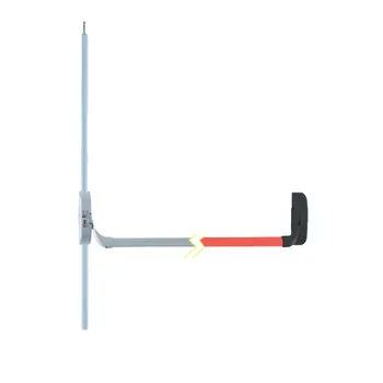 Gambar Aksesoris Pintu Jendela Dekkson Panic Exit Device 2 Point Latch Rim Type PD0702 Black/Red di Juragan Material