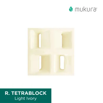 Gambar Roster Mukura 20 x 20 Tetrablock Light Ivory di Juragan Material