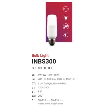 Gambar Lampu & Armatur  In-Lite Stick Bulb / INBS300 / 15 Watt di Juragan Material