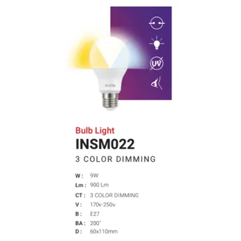 Gambar Lampu & Armatur  In-Lite INSM022 / 9 Watt / 3 color dimming di Juragan Material