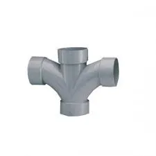 Gambar Aksesoris Pipa Vinilon PVC Large Radius Double Tee 4" x 4" Tipe D di Juragan Material