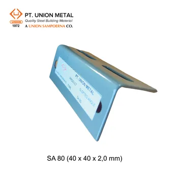 Gambar Besi Profil Union Metal Siku Lubang SA 80 (40 x 40 x 2mm) - 4 meter di Juragan Material
