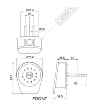 Gambar Kunci Digital Dekkson Electronic Lock ELC 9318 MF PASS BT - R 37 di Juragan Material