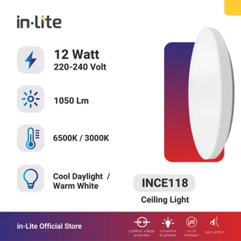 Gambar Lampu & Armatur  In-Lite Ceiling / INCE118 / 12 Watt di Juragan Material