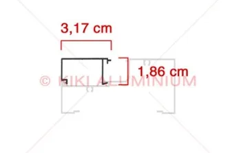 Gambar Profil Alumunium Alexindo Glass Bite WIndow Wall 921 di Juragan Material