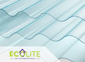 Gambar Atap Spandek Ecolite Clear Tebal 1mm - Panjang 5 Meter di Juragan Material