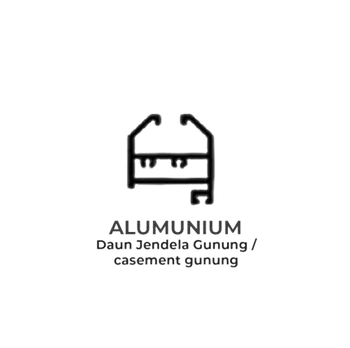 Gambar Profil Alumunium YKK Kusen Jendela 88368 di Juragan Material