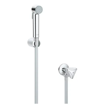 Gambar Jet Shower Grohe Tempesta-F Wall Holder Set with Angle Valve 1 Spray di Juragan Material