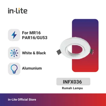 Gambar Lampu & Armatur  In-Lite INFX036 / Lamp MR16 GU53  - Black di Juragan Material