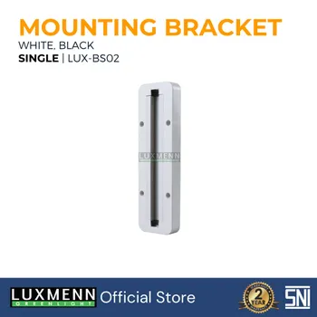 Gambar Aksesoris Listrik Luxmenn LED LUX - BS02 / Track Light Bracket Railing / Rel Lampu Sorot Spotlight, Double - Putih di Juragan Material